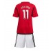 Billige Manchester United Rasmus Hojlund #11 Børnetøj Hjemmebanetrøje til baby 2023-24 Kortærmet (+ korte bukser)